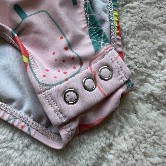 Carter's | Pink Ice Cream Flutter Sleeve One Piece Swimsuit | Size 18 Months - Picture 4 of 6